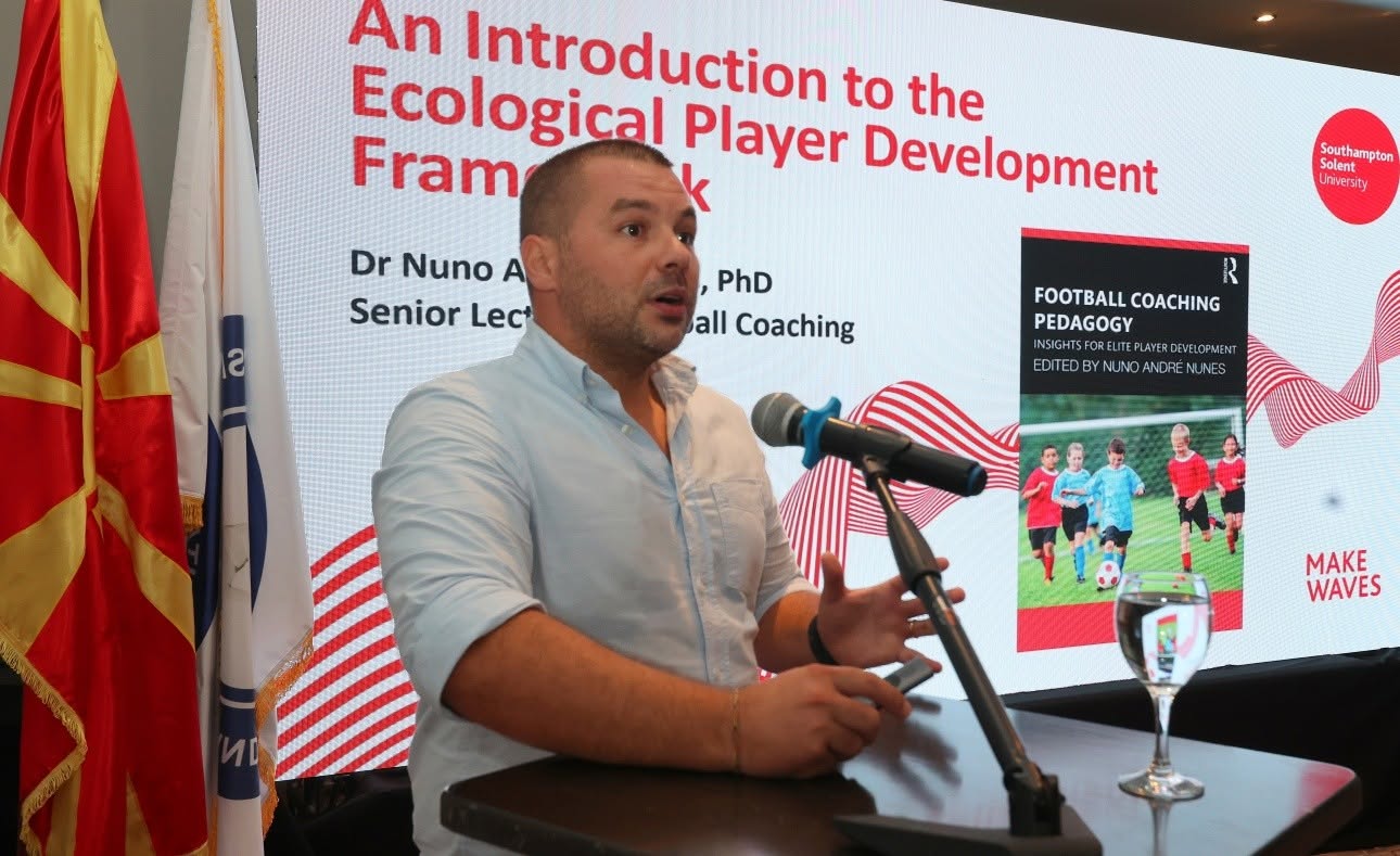 A conference presentation on player development